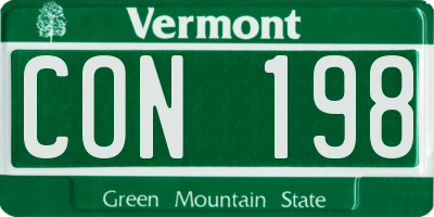 VT license plate CON198