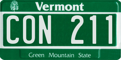 VT license plate CON211