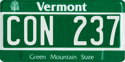 VT license plate CON237