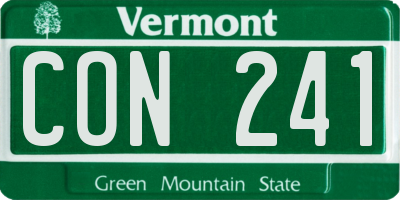 VT license plate CON241