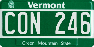 VT license plate CON246