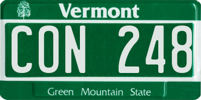 VT license plate CON248