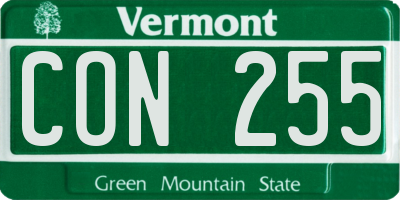 VT license plate CON255