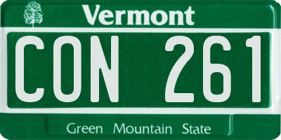 VT license plate CON261