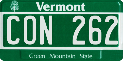 VT license plate CON262