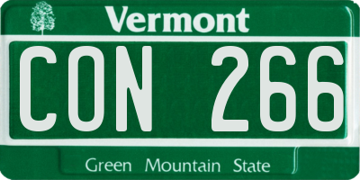 VT license plate CON266