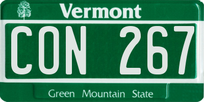 VT license plate CON267