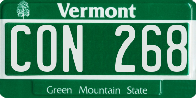 VT license plate CON268