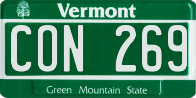 VT license plate CON269
