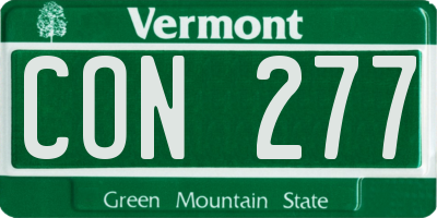 VT license plate CON277