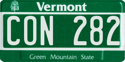 VT license plate CON282