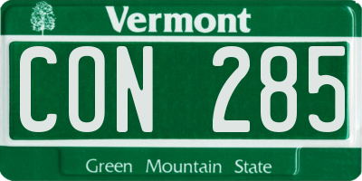 VT license plate CON285