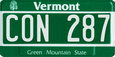 VT license plate CON287