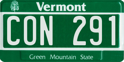 VT license plate CON291