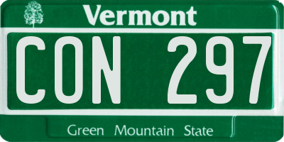 VT license plate CON297