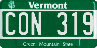 VT license plate CON319
