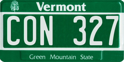 VT license plate CON327