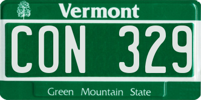 VT license plate CON329