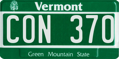 VT license plate CON370