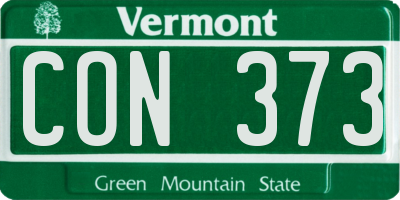VT license plate CON373