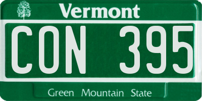 VT license plate CON395