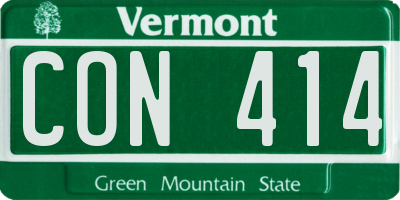 VT license plate CON414