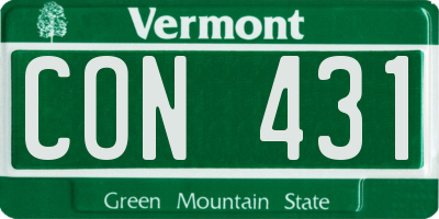 VT license plate CON431