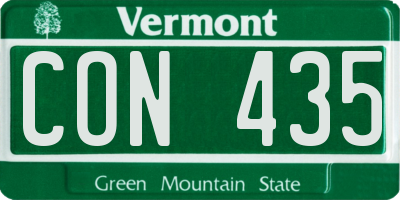 VT license plate CON435