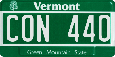 VT license plate CON440