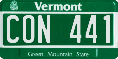 VT license plate CON441