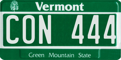 VT license plate CON444