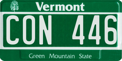 VT license plate CON446