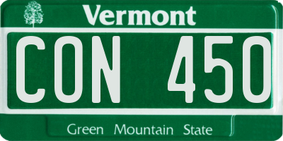 VT license plate CON450