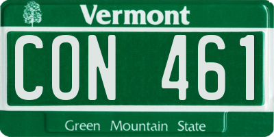 VT license plate CON461