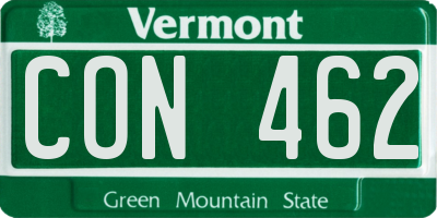 VT license plate CON462