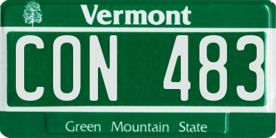 VT license plate CON483