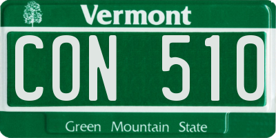 VT license plate CON510