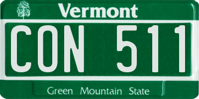 VT license plate CON511