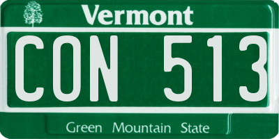 VT license plate CON513