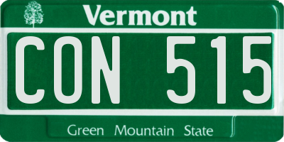 VT license plate CON515