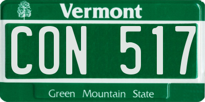 VT license plate CON517
