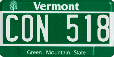 VT license plate CON518