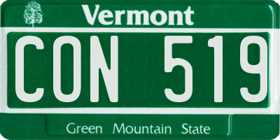 VT license plate CON519