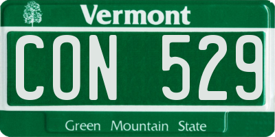 VT license plate CON529