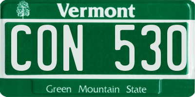 VT license plate CON530