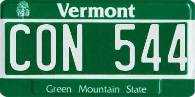 VT license plate CON544