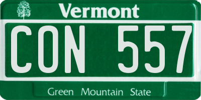 VT license plate CON557