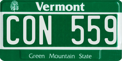 VT license plate CON559