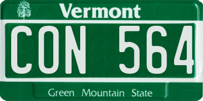 VT license plate CON564