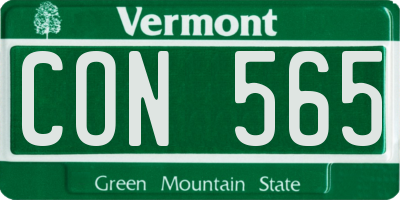 VT license plate CON565